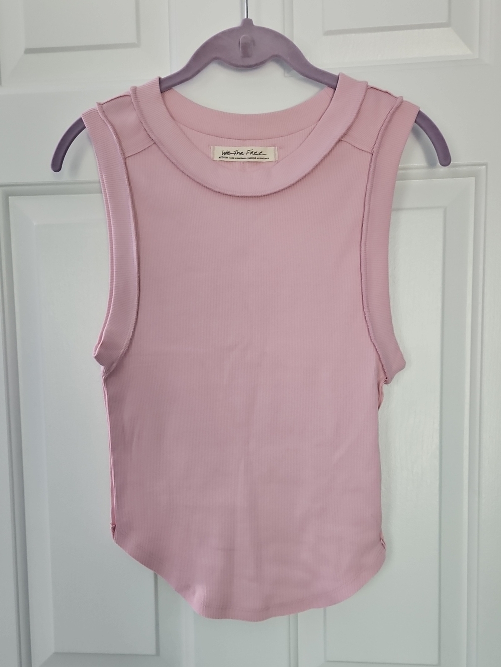 Free People We The Free Kate Ribbed Tank - Light Pink